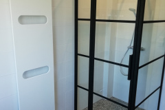 Badkamer Renovatie met granitovloer look tegel